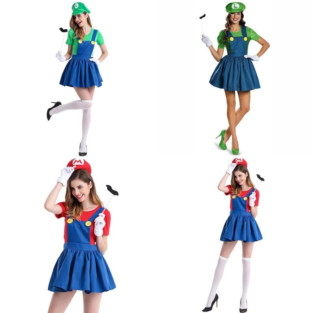 Affascinante Gonna Costume da Lavoratore Luigi di Super Mario Bros per Feste di Halloween