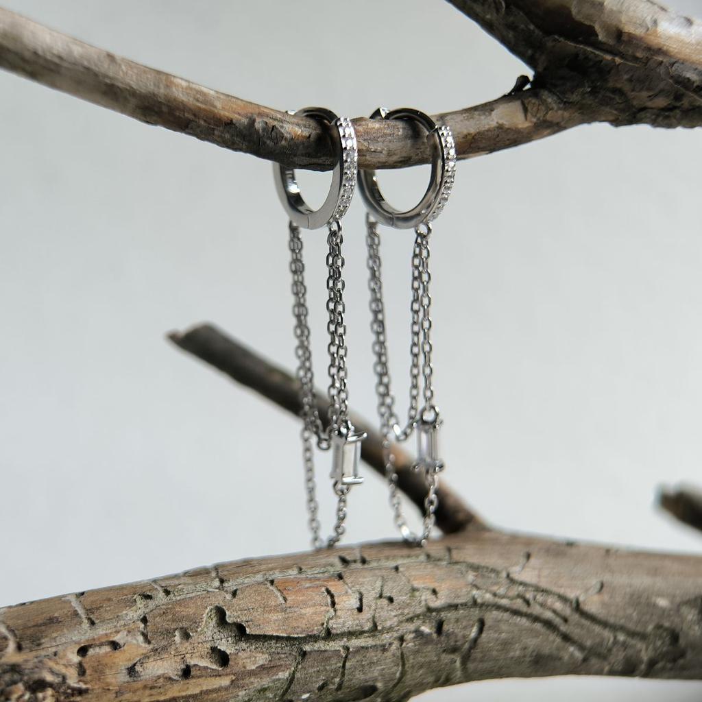 Silver Earrings with Cubic Zirkonia (2193449)