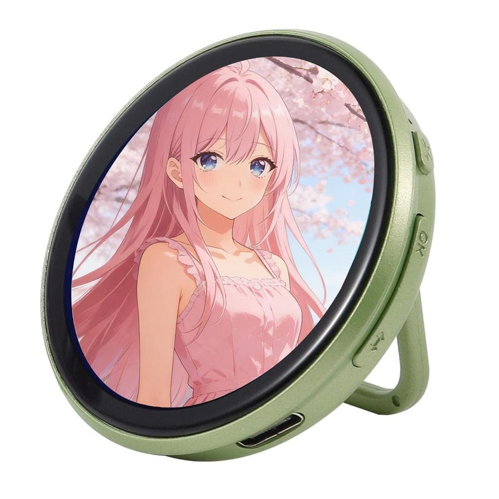 Dynamic Electronic Badge Anime Merchandise Digital Display Badge with Touch Control for Uploading Photos GIFs and Videos