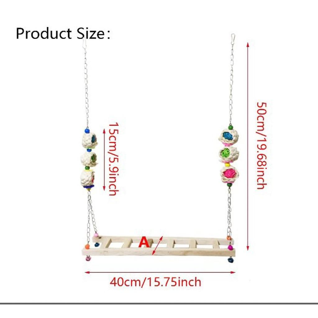 Chicken Ladder Wood Stand Chicken Toy Swing Toys for Chicks Rooster Hens