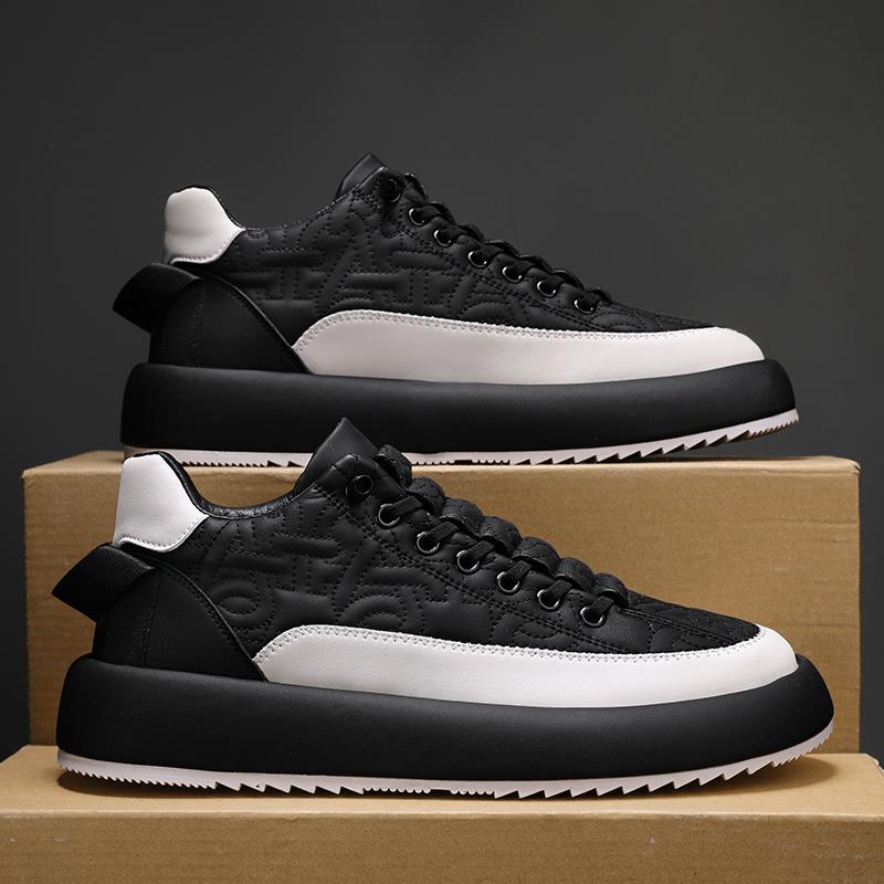 Walking Shoes Casual For Male Winter Men Vulcanized Sneakers Shoes Tennis Sports Pu Slip-on Mix Color High Quality Skateboarding