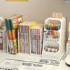 Desktop Organizer Office School Desk Multi-Compartment Book Stand Pen Holder Drawer Box Modern Minimalist Storage