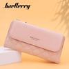 Designer Long Wallet For Ladies With Quilted Pattern And Antitheft Features For Casual Outings