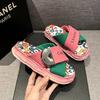 Fashion Woman Sandalias Footwear 2025 Korea Style Fashion Beach Slippers Cross-strap Female Rome Sandal Platform Buckle Summer Shoes