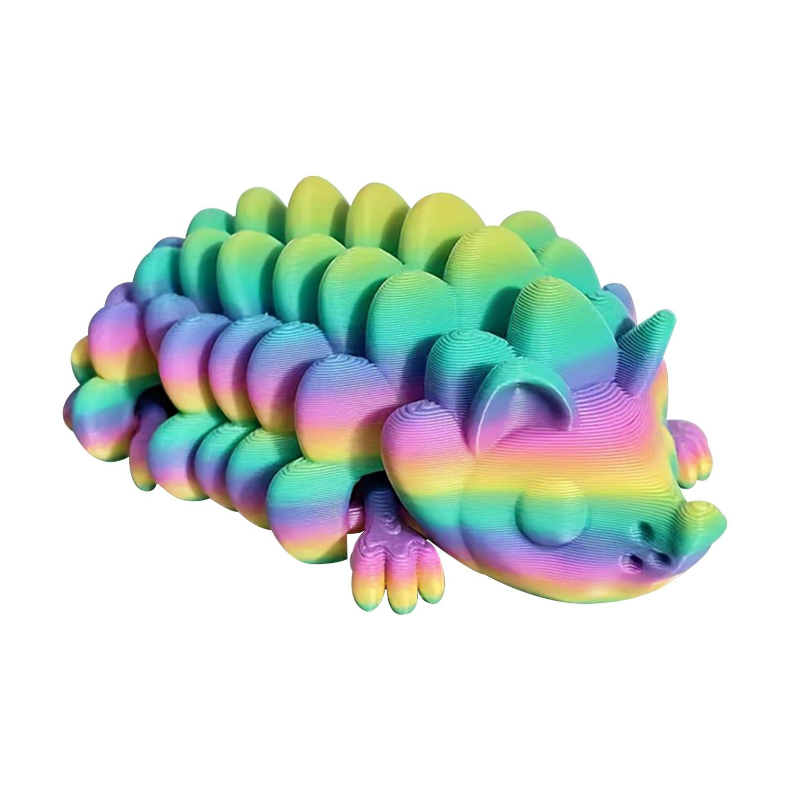 

3D-печатная красочная модель ежа, детская игрушка в подарок One Size