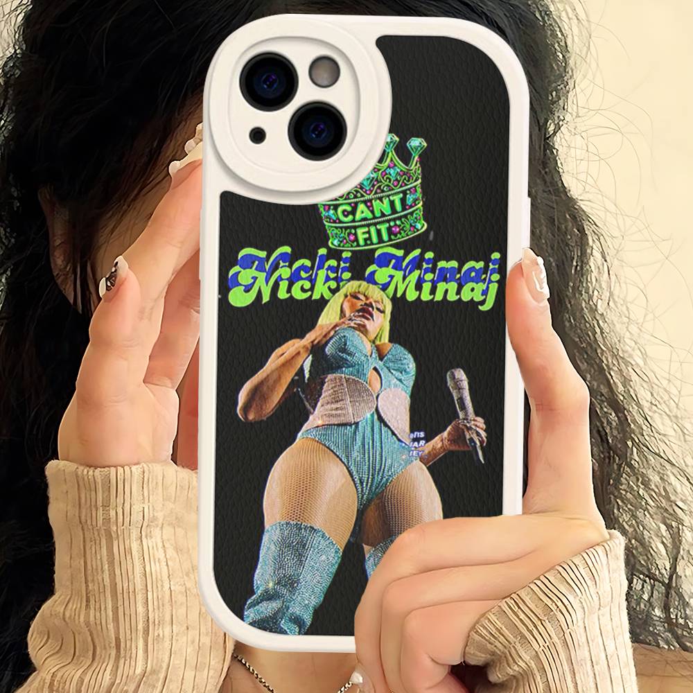 Nicki Minaj Rapper Phone Cover For IPhone 11 12 13 14 15 16 Pro Max Mini Plus Soft Leather Case
