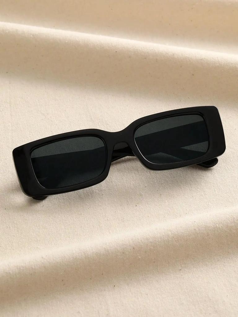 1/2/3 Pcs Unisex Plastic Square Fashion Sunglasses For Beach Play And Daily Photography
