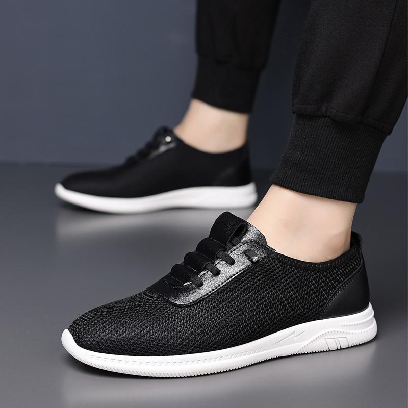 Fashion 2025 Summer Commuting Breathable Casual Shoes Soft Soled Comfortable Men's Mesh Sports Shoes Daily Walking Men's Work Shoes