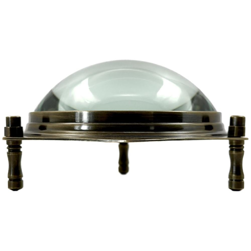 Loupe de Bureau Antique Vintage Lecteur de Carte Lentille Laiton Pliant