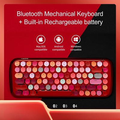 LUSC Mechanical Bluetooth Keyboard,Bluetooth and Wired Connection Methods,light and Charge,for Tablets, Desktops,laptops
