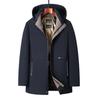 Middle-aged Men's Dad's Autumn and Winter Coat New Business Casual Lapel Middle-aged and Elderly Men's Cotton Clothing Men's Fashion Trend