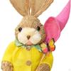 Straw Bunny Figurine DIY Material Pack Cartoon Cute Rabbit Statue for Adults Style A