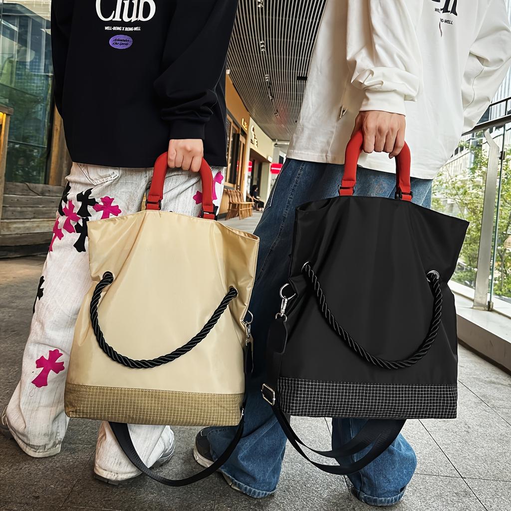 Large capacity men's and women's same simple tote bag shoulder bag