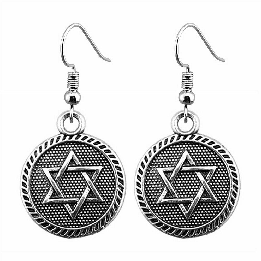 Drop & Dangle Earring Celtic Hexagram Kids' Jewelry MaterialsEarring Size 18x19mm QE006