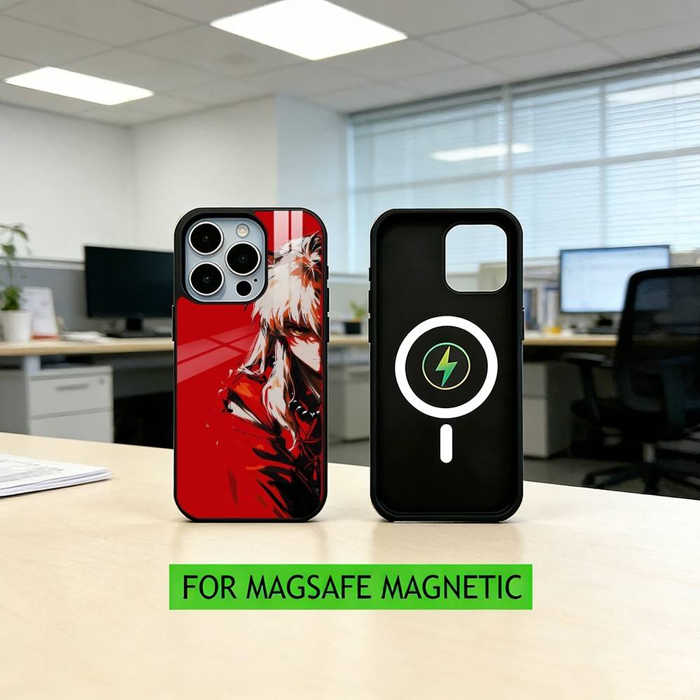 Inuyasha Silhouette Red Katana Anime   Phone Case For iPhone17,16,15,14,13,12,11 Plus,Pro Magnetic For Magsafe Wireless Charging iPhone17Promax