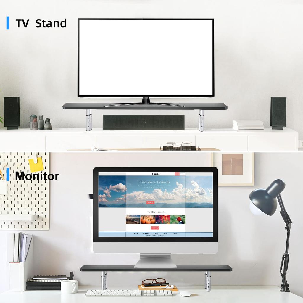 Suptek Monitor Stand, Display Stand, Computer Monitor Stand, Desk Stand, PC Stand with Keyboard Storage, MST016