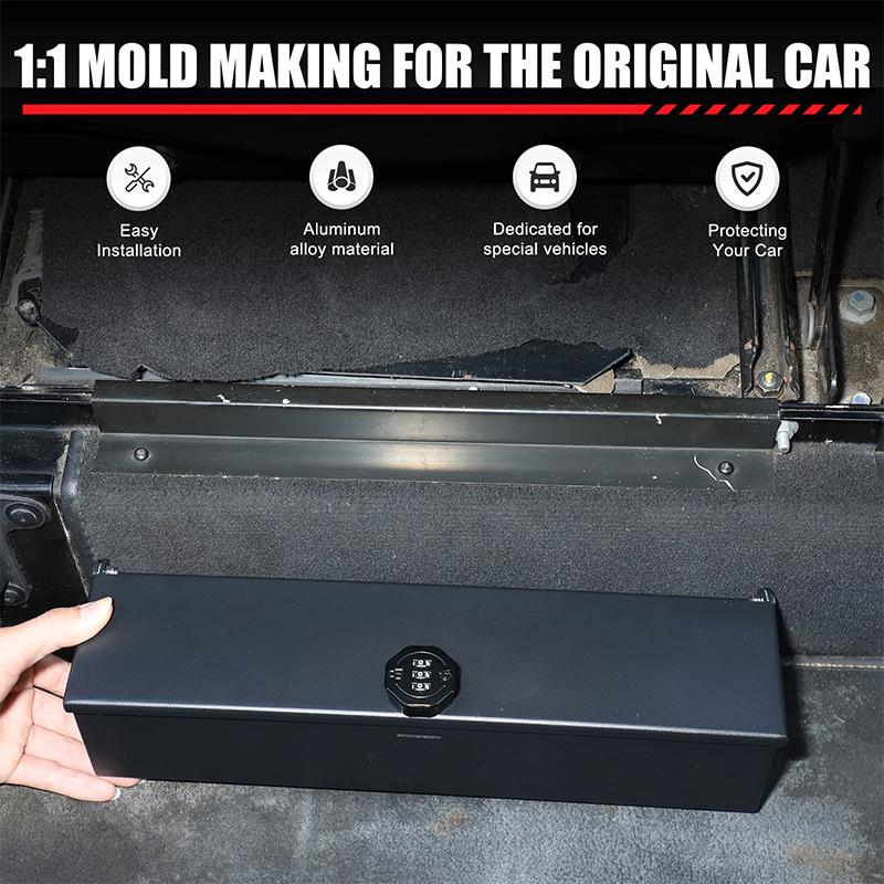 For Land Rover Defender 90 110 2004-2018 Aluminum alloy black car front seats rear lower password box car accessories NG5