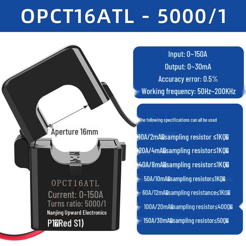 Small Open-Close Current Transformer: Open-Type, Compatible with 5A/2.5mA/5mA, 100A/20mA, 200A/333mV.
