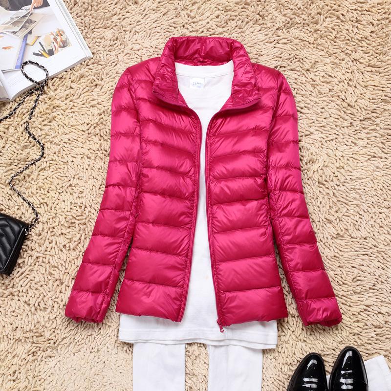 Women Spring Jacket Fashion Short Lightweight Packable Puffer Coats Down Warm Slim Fit