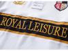 Men's Short-Sleeved Polo - Royal Leisure Sports, Embroidered, Pure Cotton, European Size, Contrast Color Stitching