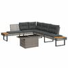 VidaXL Garden Lounge Set with Cushions 2pcs Grey Braided Resin and Glass 3277496