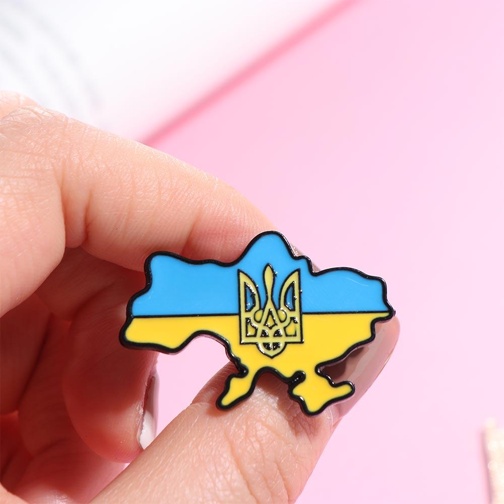 Brooches Ukrainian Flag Pins Zinc Zinc Alloy Ukrainian National Pins Ukraine Brooches  Jewelry