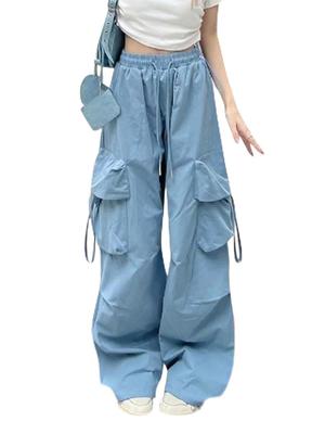 SvaYvee Cargo Wide Leg Long Warm Solid Loose Size 2XL Women's Fleece-Lined Pants, Pants, Pants, Pants, Casual, Stylish, Warm, Color, Fit,