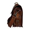 Prastara Premium Brown Leather Messenger Laptop Bag | Goat Leather Messenger Bag For Men | Work & Travel Gift