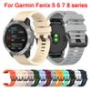 Pulseira de Relógio 26 20 22 MM Para Garmin Fenix 6 6X Pro 5 5S 5X Plus 3HR Fenix7 Fenix 8 Silicone QuickFit Pulseira de Pulso Easyfit