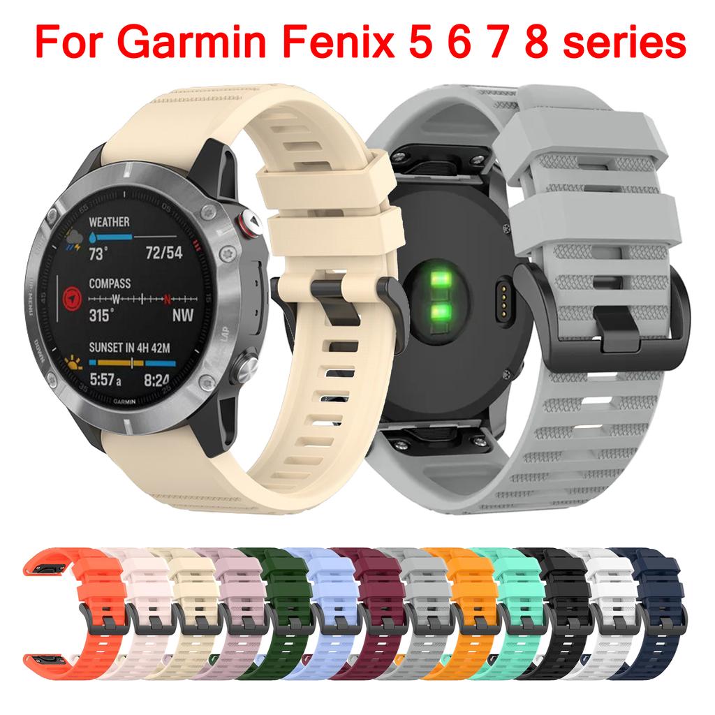 26 20 22 MM Watchband For Garmin Fenix 6 6X Pro 5 5S 5X Plus 3HR Fenix7 Fenix 8 Silicone QuickFit Watch Easyfit Wrist Band Strap