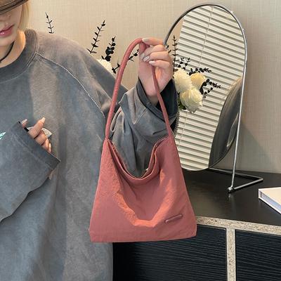 Mori Fresh And Lightweight Handbag Trendy Versatile Waterproof Nylon Tote Bag Women'S Simple Shoulder Bag