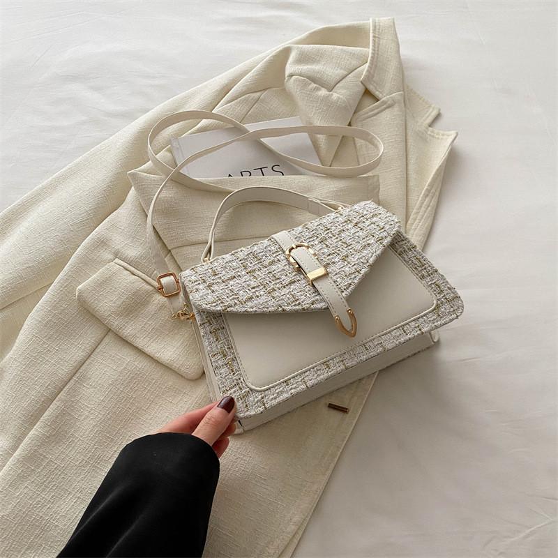 Stylish Summer Small Square Bag With Chain Strap Trendy Pu Handbag For Women