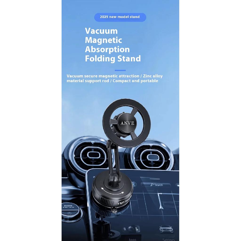 ANVE 360° Rotating Car Dashboard Holder Universal Vacuum Adsorption Robotic Arm Magnetic Suction Bracket Mobile Phone Holder