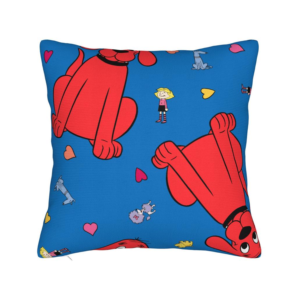 Pillow Case C-Clifford Red Dog Print Pillow Cover For Chair Sofa Home Decor Vintage Pillowcases