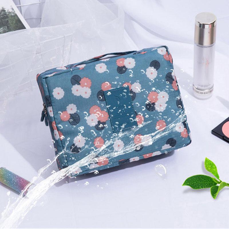Multifunktionale Reise-Make-up-Tasche für Mädchen, wasserdichter, tragbarer Kosmetik-Organizer mit mehreren Fächern für Damen