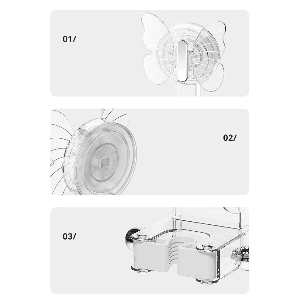 Butterfly Suction Cup Mop Clip Wall Mounted With Hook Mop Holder Space-Saving Reusable Mop Rack Hook Broom Fixed Bracket