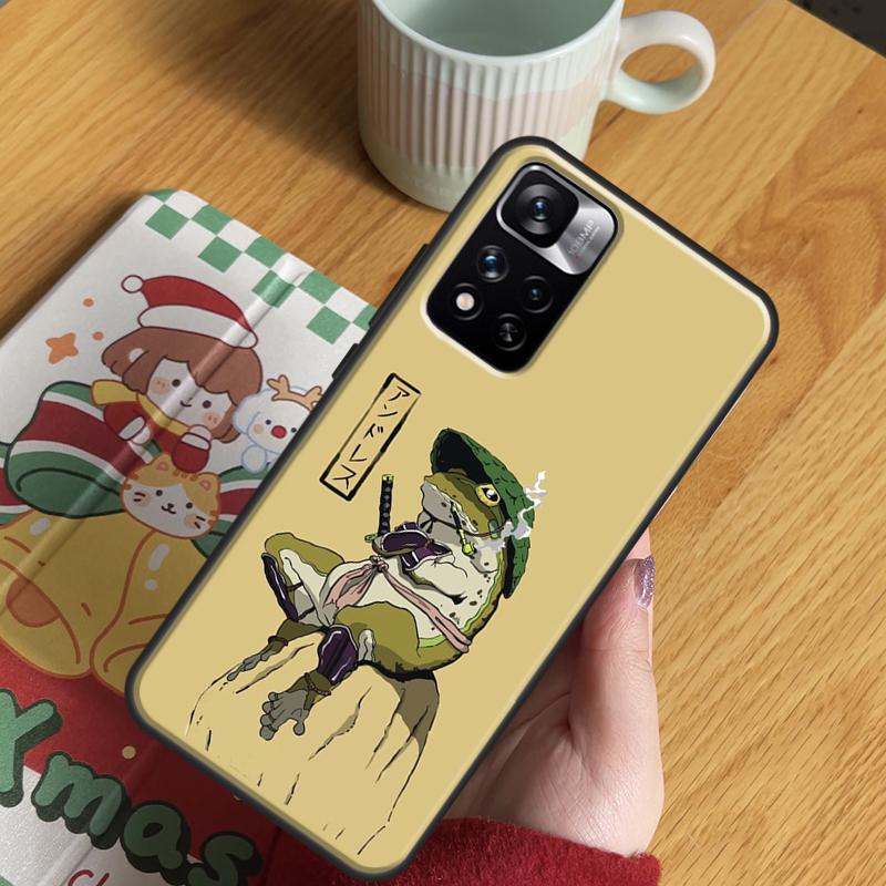 Cute Cartoon Frog Case For Xiaomi Redmi Note 14 Pro 13 12 11 10 15 Pro Plus Redmi 15 C 13 10C 12C 14C 13C Cover