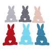 6Pcs Easter Bunny Money Holders Felt Bulk Cute Basket Stuffers   Decorations Mixed Color