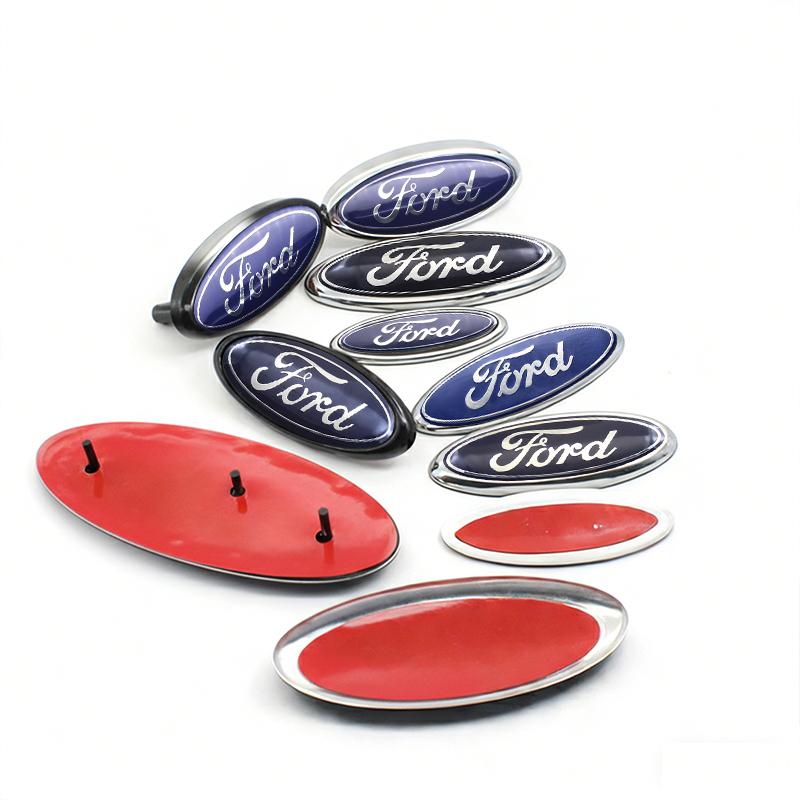 Car Logo Front Grille Badge Trunk Cover Sticker Decal Accessories For Ford Fiesta ST Fusion Explorer Escape Shelby Edge Kuga MK6