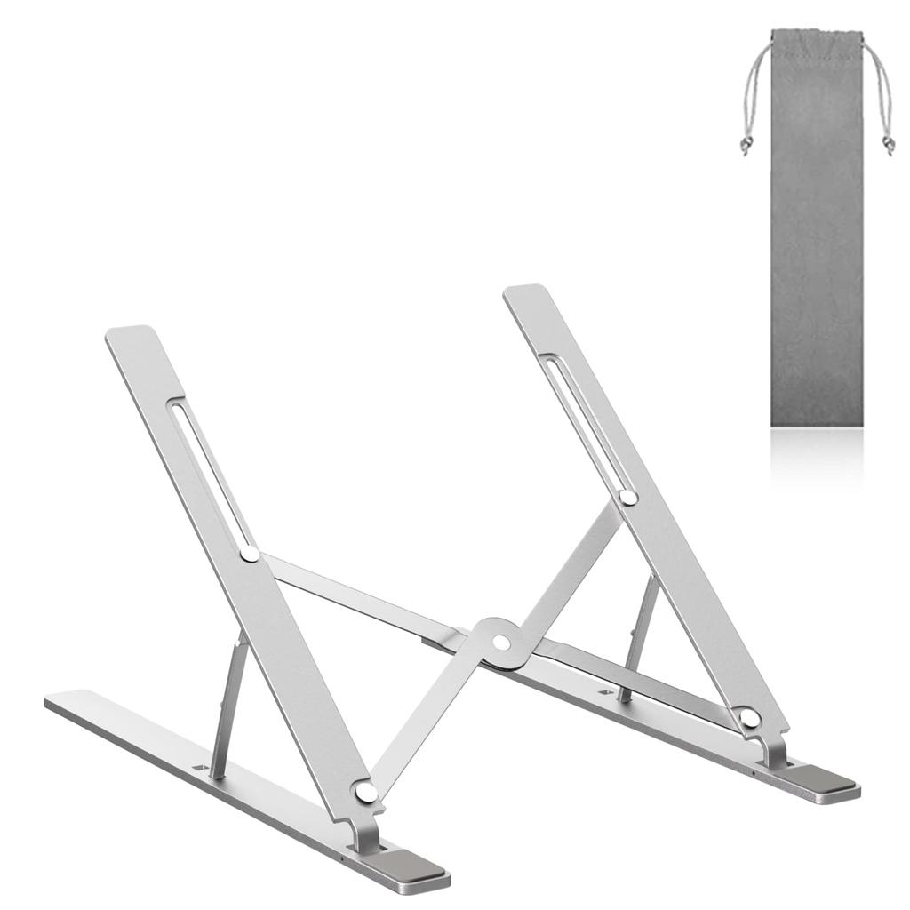 SGIN Laptop Adjustable Computer Tablet Laptop PC High Aluminum Easy to Silver Stand, 6-Level Height, Stand, Stand, Stand, Stability, Alloy, Foldable,