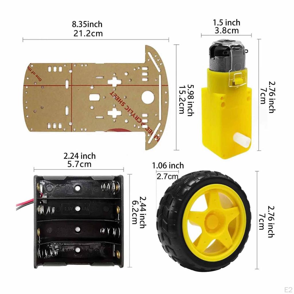 Smart Car Kit Electric Toy Spare Parts Acrylic Fine Performance Programming