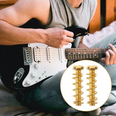 1 Set Guitar Bridge Saddle Screws Metal String Fixing Hardware For Electric Guitar Replacement Parts Bridge Mounting Fasteners