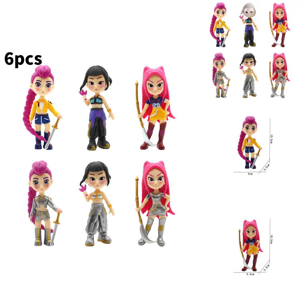 Kpop Demon Hunters Collectible Figure With Plastic Material For Display And Gift