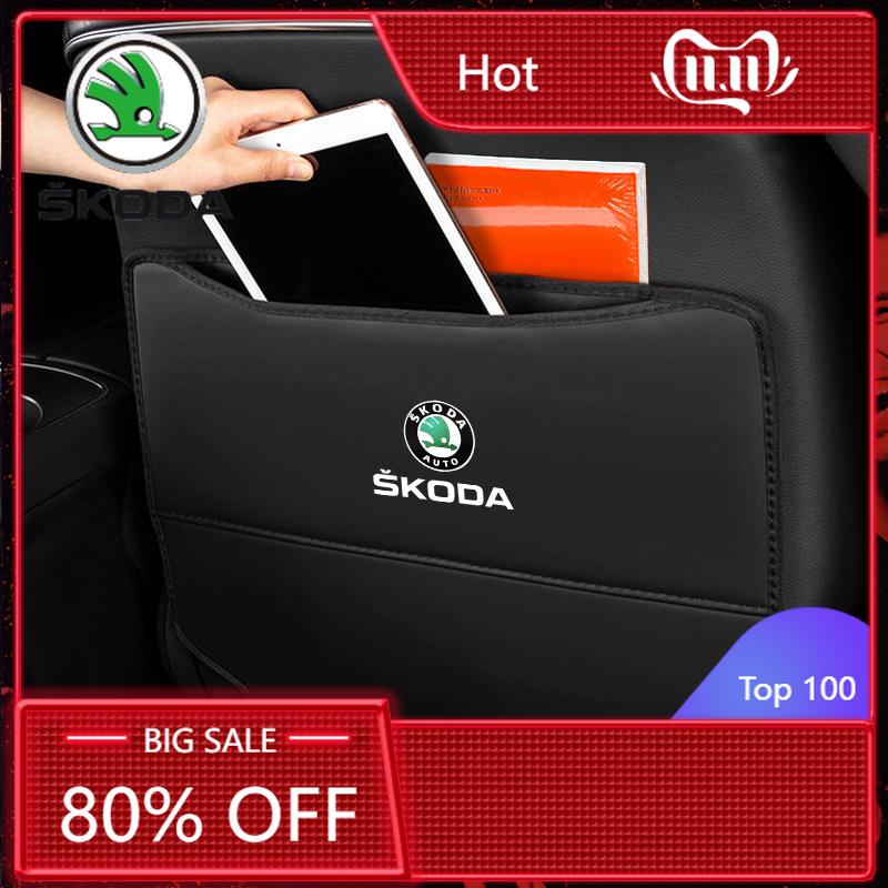 Car Sticker 2025 New Car Seat Back Kick Pad Leather Protector Car Upholstery for Skoda Octavia A2 A7 Kodiaq Enyaq iV Kamiq Super