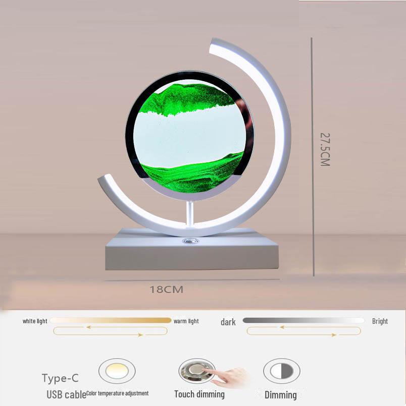 DIY Quicksand Table Lamp - Creative Atmosphere Light with Dynamic Painting and Smart Night Light