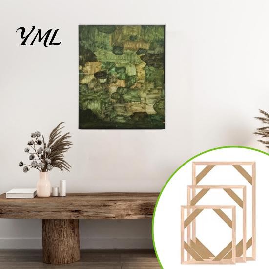 Wandkunsthalterung Holzmalerei Rahmen, Einfach zu installierende Holzleisten DIY Selbstmontagesatz, Künstlerische Dekoration Dekorativer Displayhalter für Öl Und