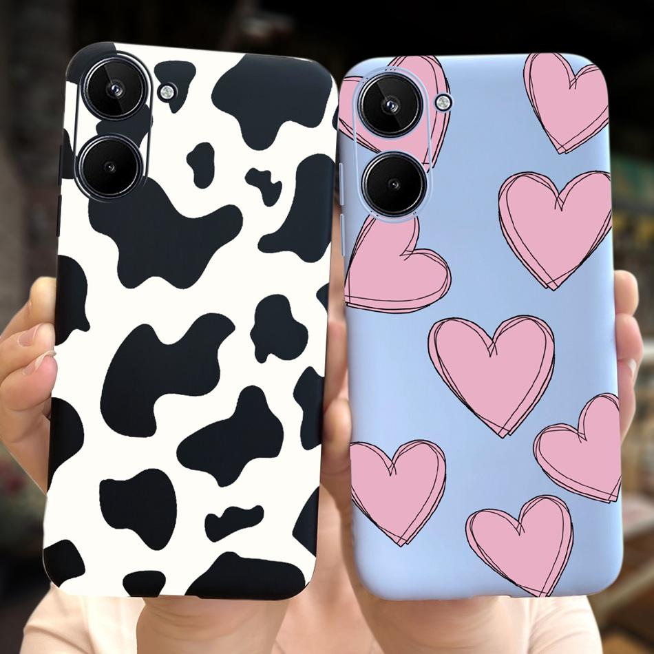 For Realme 10 2022 Fashion Girl Sunflower Yellow Phone Case For Realme10 RMX3630 4G Candy Color Soft Silicone TPU Cases