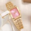 Dameshorloge Lichte Luxe Stijl Vierkant Wijzerplaat Horloge Stalen Band Versiering Horloge voor Kantoorfeest Date Night