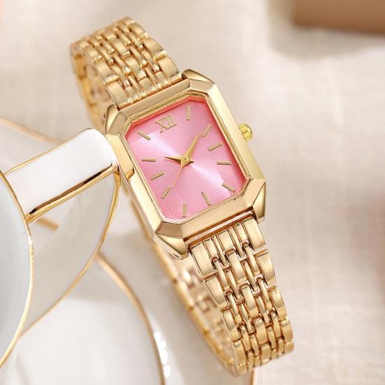 Dameshorloge Lichte Luxe Stijl Vierkant Wijzerplaat Horloge Stalen Band Versiering Horloge voor Kantoorfeest Date Night