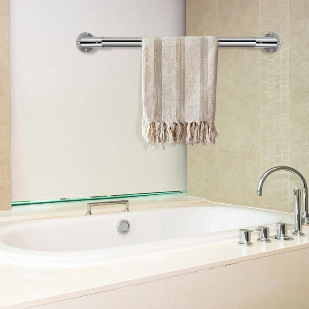 Adjustable Closet Rod Support Shower Curtain Rod Holder Adjustable Bracket Easy Adjustments Effective Curtain Support